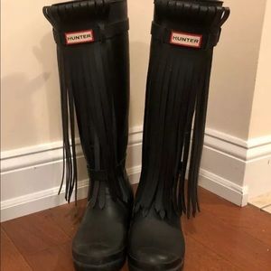 Hunter fringe rain boots